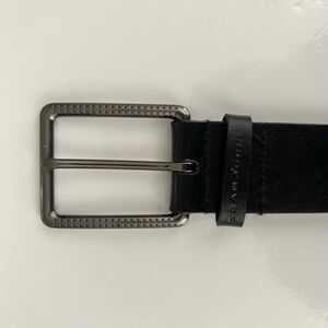 Sean John Black Belt with Silver Buckle